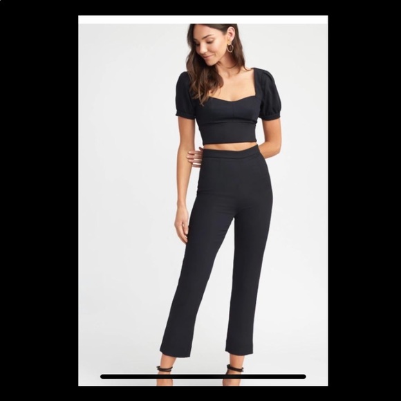 Kookai Tops - Kookai back zipper black crop top